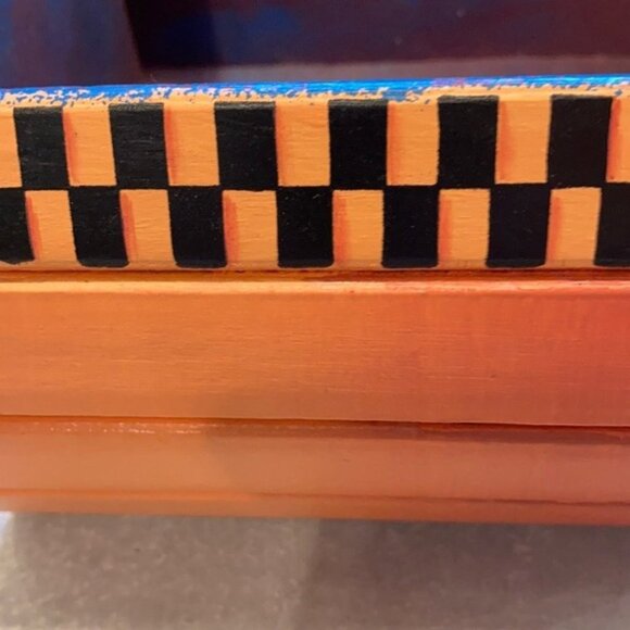 🎃🪵 Halloween-Themed Wooden Pumpkin Basket | “Boo Bucket” by Elaine  🍁🕸️ - Picture 10 of 12